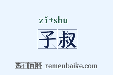 子叔是什么意思的图片